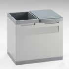 Módulo para papel e outros resíduos 400x300x350 mm cinza/cinza