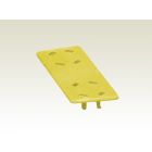 Clip para identificação dos tabuleiros para louça amarelo