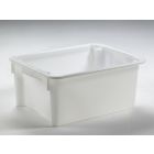 Caixa encaixável empilhável 800x600x330 mm 110 L fechada branca
