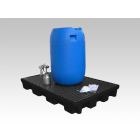Bacia de retenção 120 L 1270x825x150 mm c grelha preto