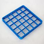 Extensão de tabuleiro 500x500x40 mm, para 25 copos, Ø90 mm, azul