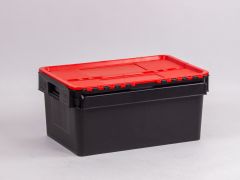 Caixa distribuição ALC 45L 600x400x275 mm preto-vermelho