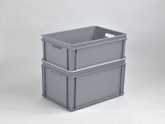 Caixa Normbox empilhável 600x400x530 mm 100L, cinza Caixa Normbox empilhável 600x400x530 mm 100L, cinza