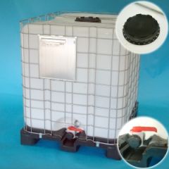 Contentor IBC aprovação UN 1000L, 1200x1000x1170 mm recondicionado
