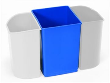 Balde quadrado 13,5 L azul