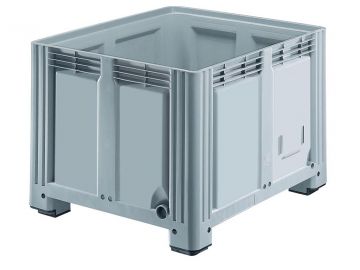 Caixa-palete 760L 1200x1000x850 mm 4 pés cinza (por unidade)