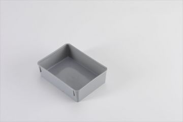 Caixa interior de 174x128x50 mm, 1/4 de caixa 400x300, cinza