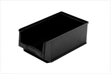 Caixa armazém Silafix 24,6 L 500x310x200 mm (tamanho 2) ESD preto (por unidade)