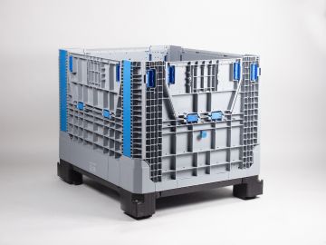 Caixa palete Rebatível KLAPA, 1200x1000x975 mm, 850L, 4 pés