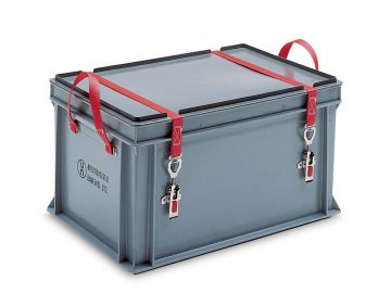 Caixa empilhável 60 L UN 600x400x340 mm com tampa (por unidade)