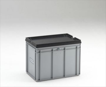 Caixa homologação UN 90L 600x400x440 mm tampa c dobradiças fechadura