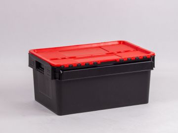 Caixa distribuição ALC 45L 600x400x275 mm preto-vermelho