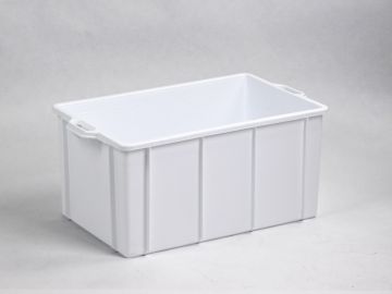 Caixa higiénica empilhável 620x400x300 mm 60L, branco