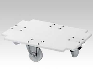 Plataforma rolante 750x550 mm com 4 rodas inox ø125 mm, branco