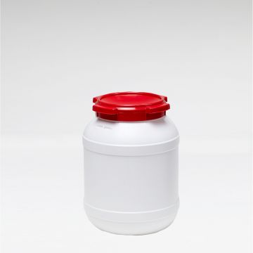 Bidão boca larga 26 L ø 316 mm altura 415 mm branco pegas