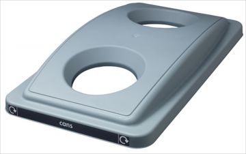 Tampa Ecosort com 2 orifícios redondos cinza