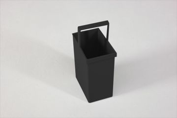 Balde interior 300x200x350 mm com pega plástica, preto