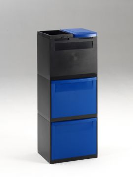 3 Mód. pretos 2x baldes basc. azuis 1x balde tampa azul 1 aro