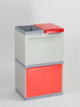 2 Mód. cinza 1x balde basc. vermelho 1 balde tampa vermelha 1 aro