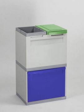 2 Mód. cinza 1x balde basc. azul 1 balde tampa verde 1 aro