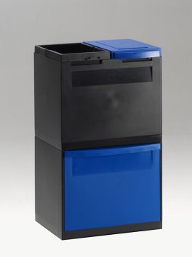 2 Mód. pretos 1x balde basc. azul 1 balde tampa azul 1 aro