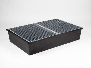 Bacia de retenção 220 L1200x800x250 mm c grelha, preta