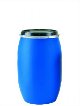Bidão em plástico 220 L , azul, USADO