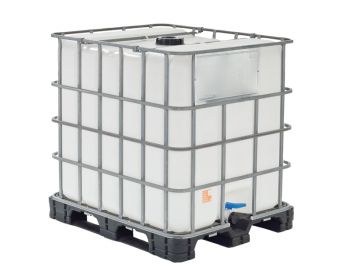 Contentor depósito IBC  1000L 1200x1000x1171 mm HDPE branco (por unidade)
