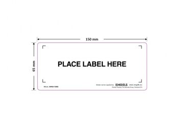 Suporte autocolante para etiqueta 150x65 mm por rolo de 100 peças