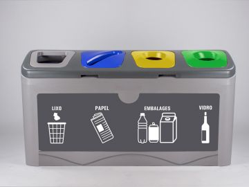 Ecoponto para 4 resíduos