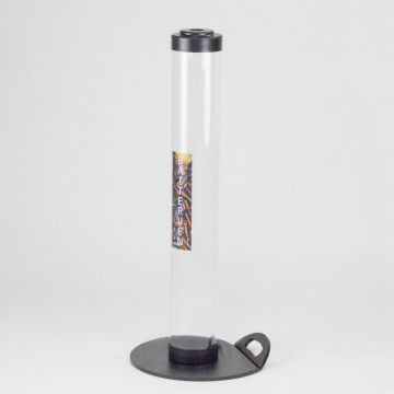 Pilhão 9 litros ø120x800 mm transparente tampa e base pretas