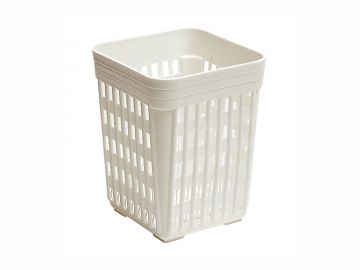 Copo para talheres base rectangular com 110x110x130 mm branco