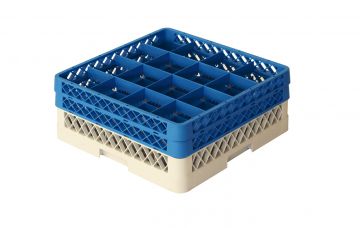 Tabuleiro perfurado 500x500x180 mm para 16 copos Ø 112 mm