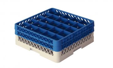 Tabuleiro perfurado 500x500x180 mm com 25 compartimentos interior