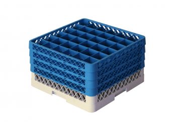 Tabuleiro para lavagem perfurado 500x500x260 mm p 36 copos Ø74 mm