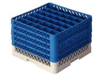 Tabuleiro para lavagem perfurado 500x500x300 mm p 36 copos Ø74 mm