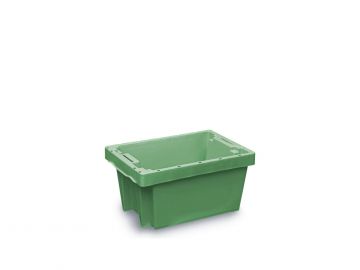Caixa encaixável 300x200x150 mm 5 l. paredes fechadas, verde