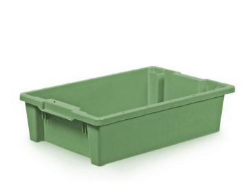 Caixa encaixável 600x400x150 mm 25 Lparedes fechadas, verde