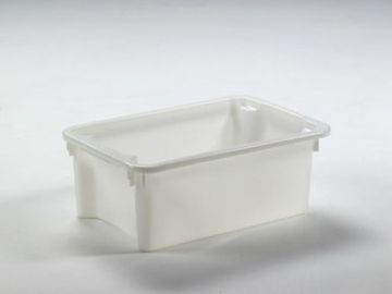 Caixa higiénica, 600x400x220 mm, 30 L, branco