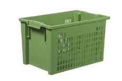 Caixa encaixável 600x400x350 mm 66 L aberta verde