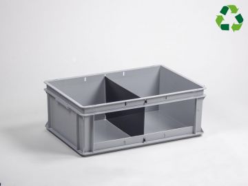 Caixa armazem empilhável 40 L, 600x400x220 mm, aberta 2x