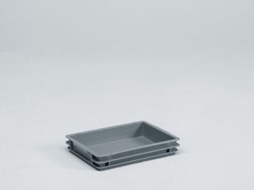 E-line empilhável 400x300x65 mm 6L, cinza Virgin PP