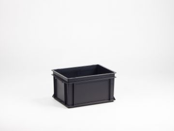 Caixa empilhável 20 L, 400x300x220 mm, E-line, ESD, preto