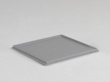 Tampa com dobradiças 400x400 mm, cinza