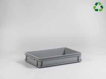 Caixa E-line Euronorma empilhável 600x400x120 mm 20L, cinza