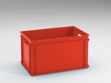 Caixa E-line empilhável 600x400x325 mm 60L, vermelho Virgin PP