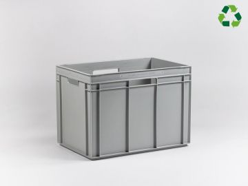 Caixa E-line Euronorma empilhável 600x400x425 mm 90L, cinza
