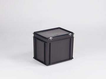 Caixa E-line 30L com tampa preto, ESD