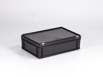 Caixa E-line 30L com tampa preto, ESD