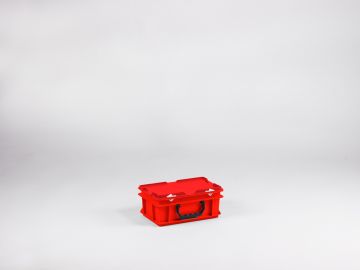 Mala E-line 5L 300x200x130 mm tampa com dobradiças fechos com 1 pega vermelho